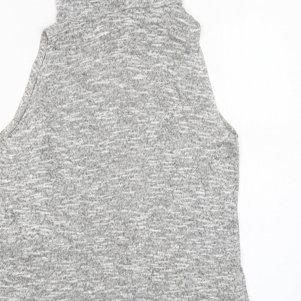 New Look Womens Grey Roll Neck  Viscose Vest Jumper Size 14