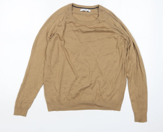 NEXT Womens Beige Round Neck  Polyester Pullover Jumper Size M