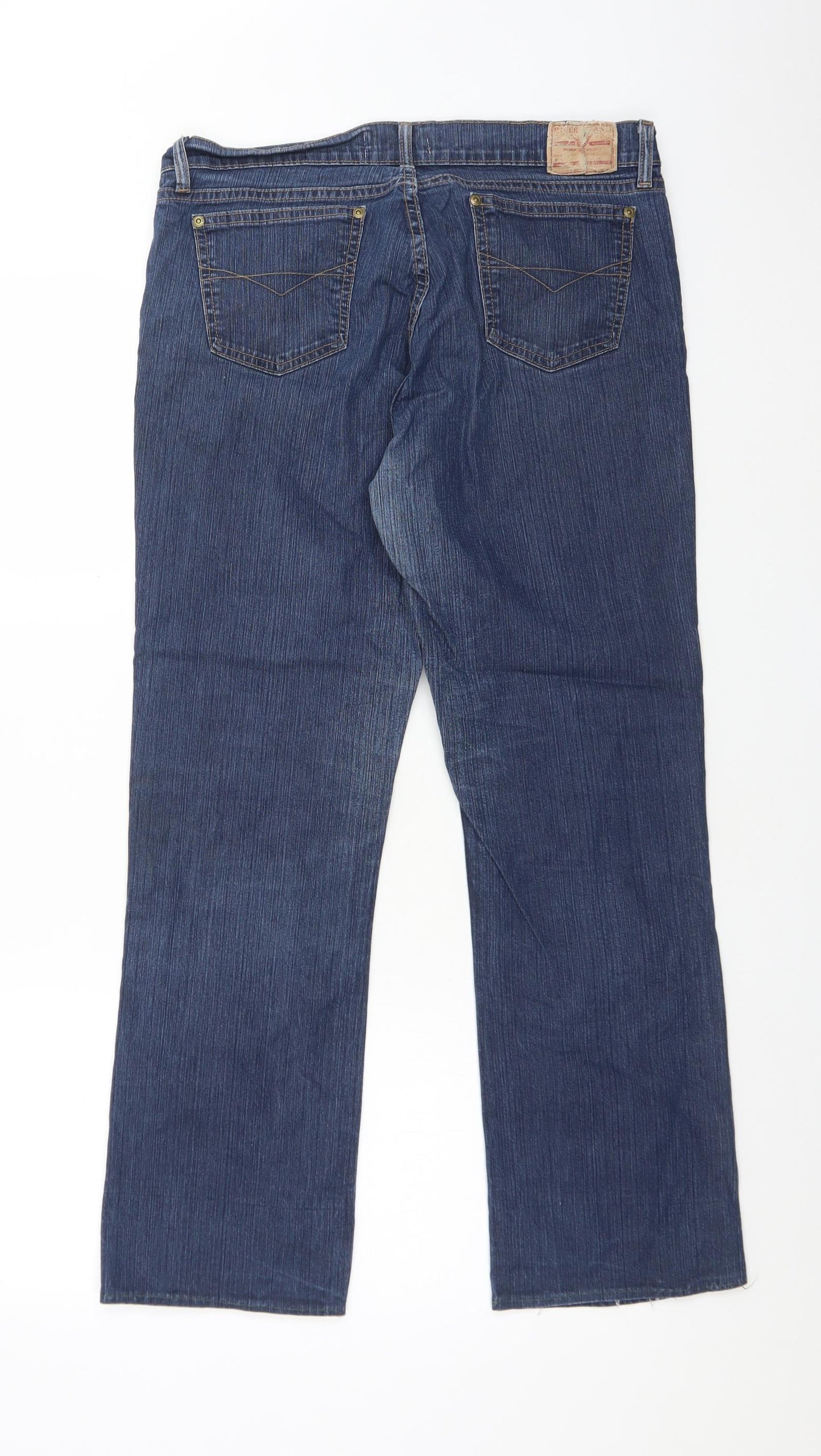 River Island Womens Blue  Cotton Snow Pants Trousers Size 14 L27 in Regular