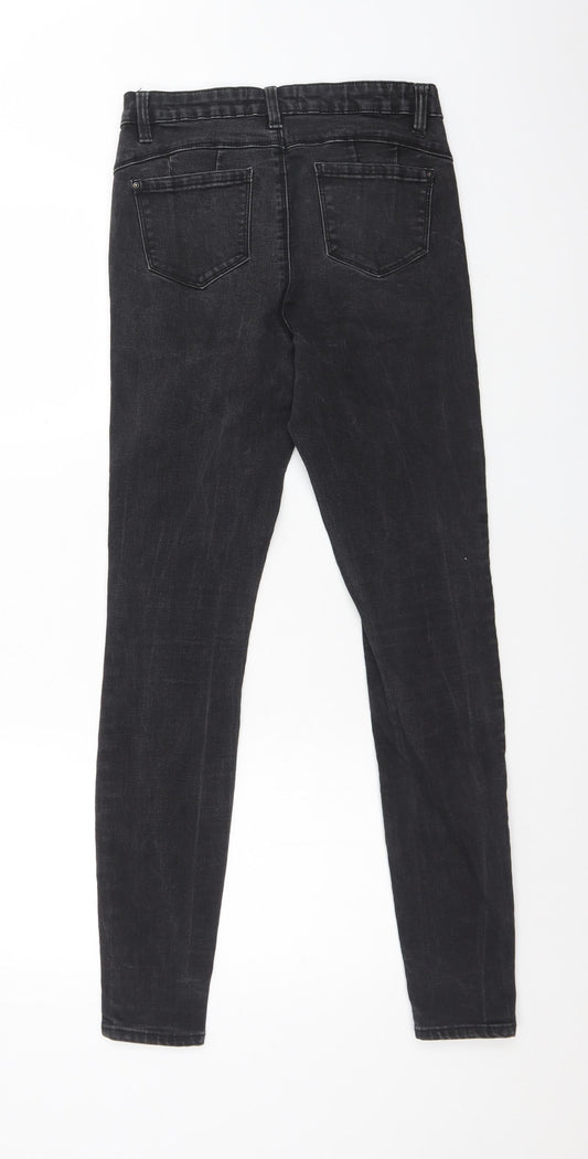 DENIM CO Womens Black  Cotton Skinny Jeans Size 12 L30 in Regular
