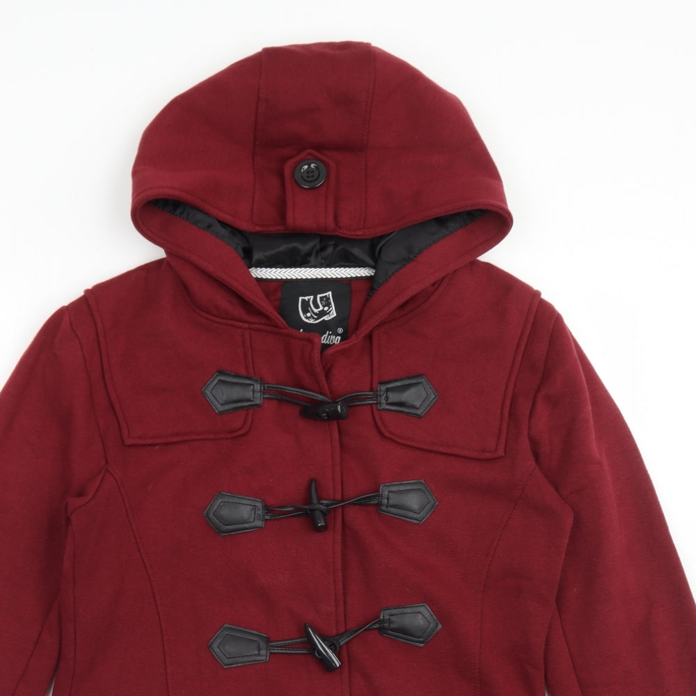URBAN DIVA Womens Red   Trench Coat Coat Size 8