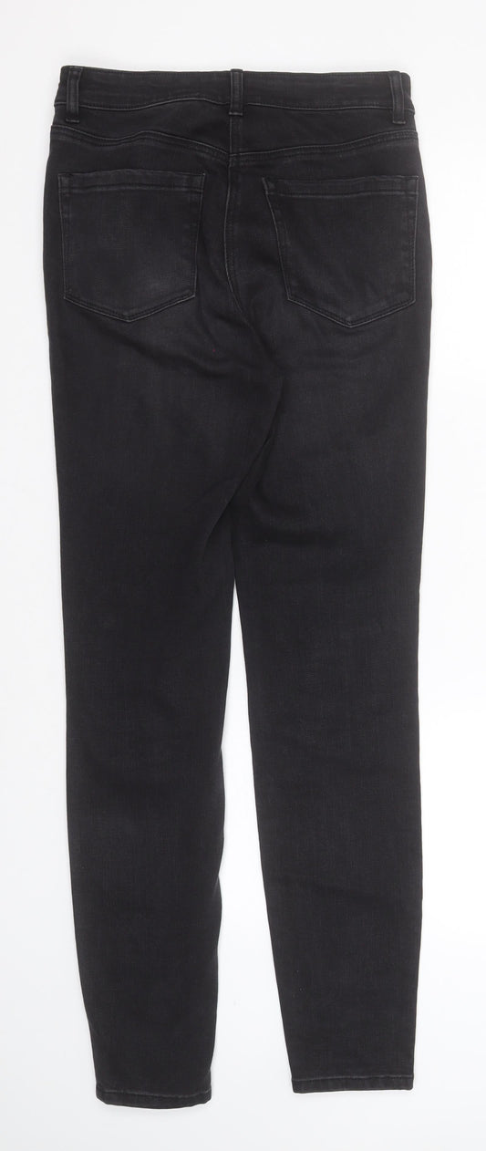 NEXT Womens Grey  Cotton Skinny Jeans Size 10 L30 in Regular