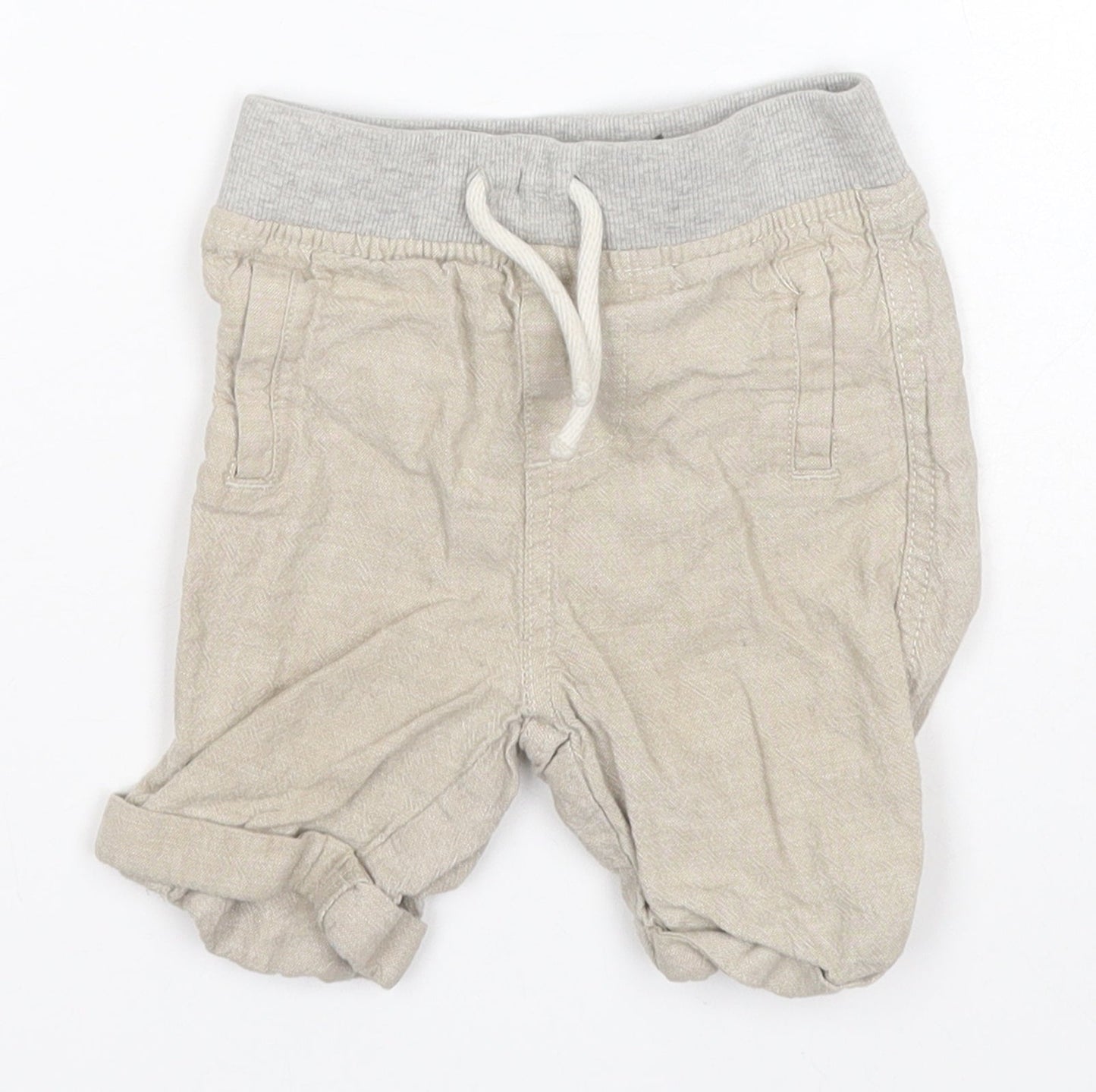 Primark Baby Brown  Linen Track Pants Leggings Size 12-18 Months