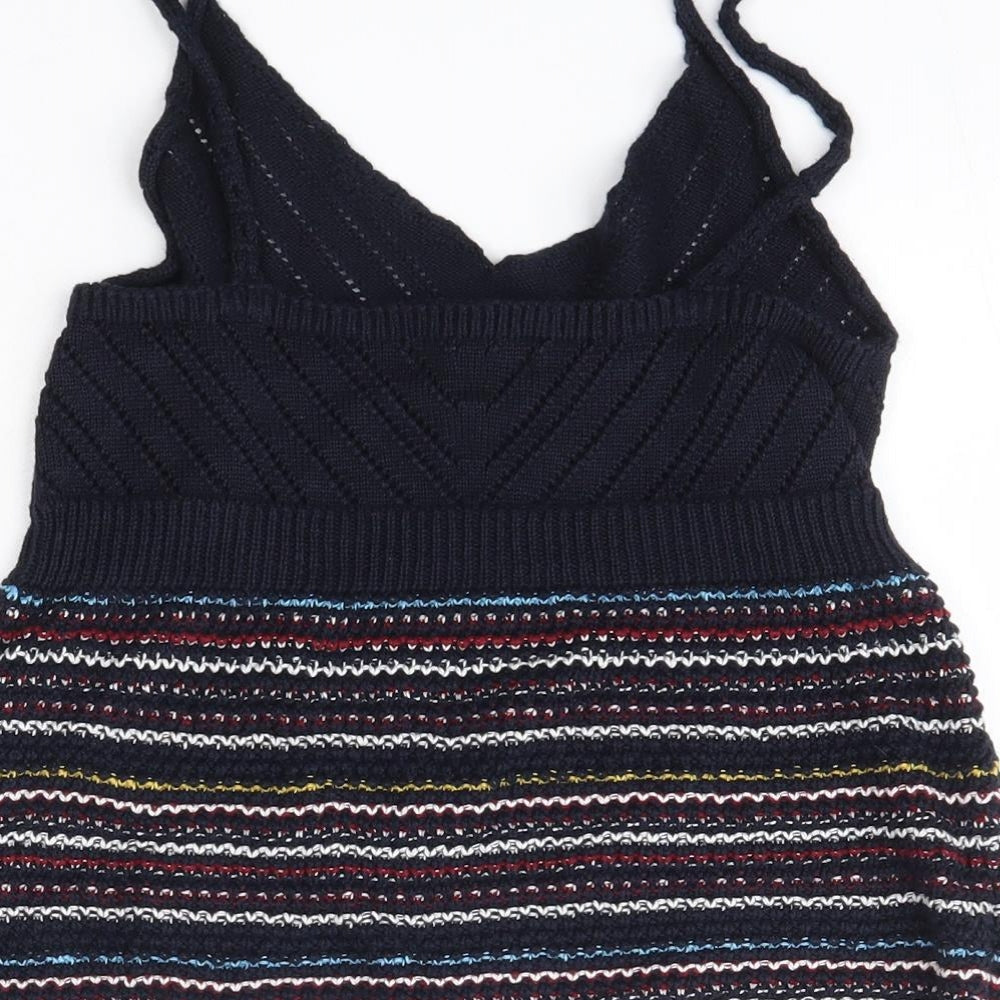 New Look Womens Multicoloured  Acrylic Camisole Blouse Size M V-Neck