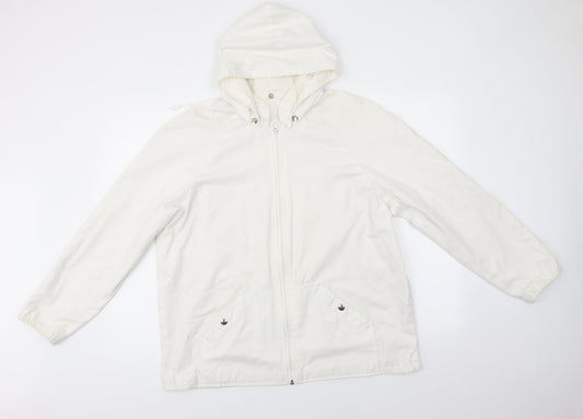 Preworn Womens White   Jacket Coat   Zip
