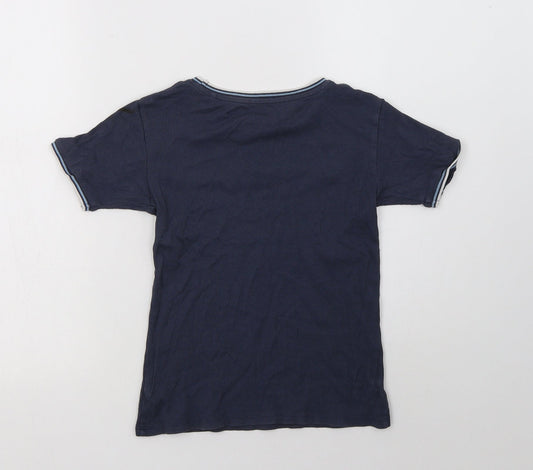 NEXT Boys Blue  Cotton Basic T-Shirt Size 9 Years Crew Neck