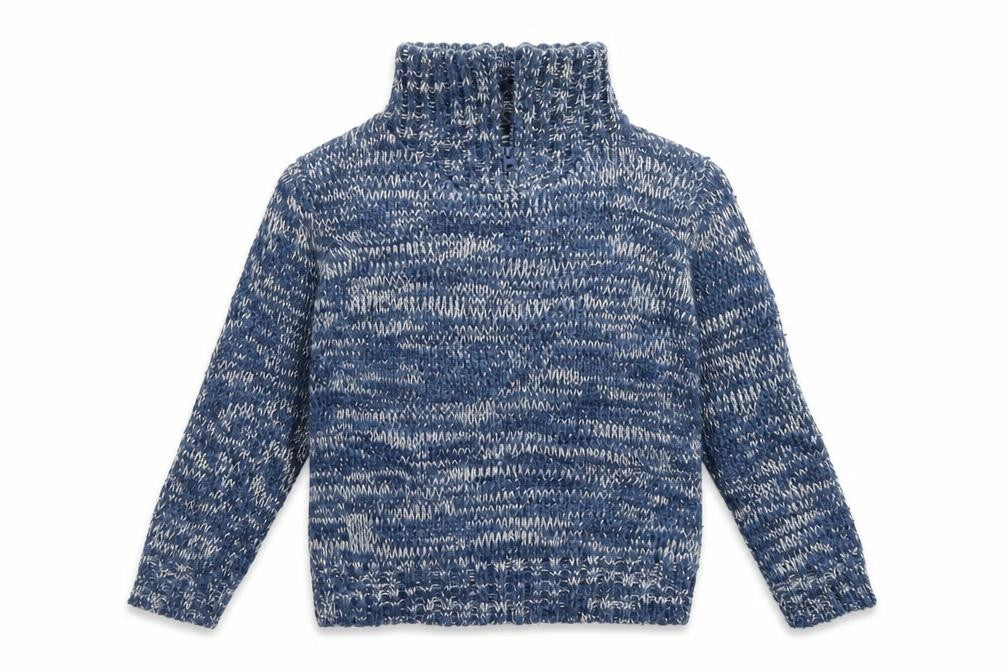 FREAK CLOTHING 1964 Boys Blue High Neck  Acrylic Pullover Jumper Size 5-6 Years