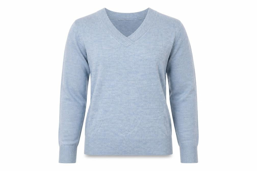 Marks and Spencer Womens Blue V-Neck   Pullover Jumper Size 8