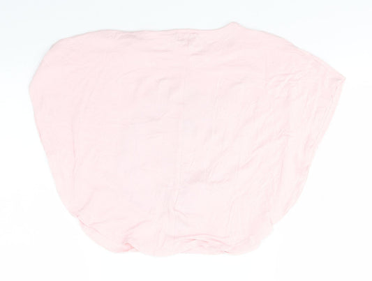 Blue Zoo Girls Pink  Viscose Basic T-Shirt Size 7-8 Years Round Neck  - Unicorn