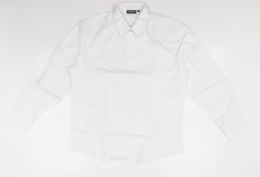 Sheldon Boys White   Basic Button-Up  Collared