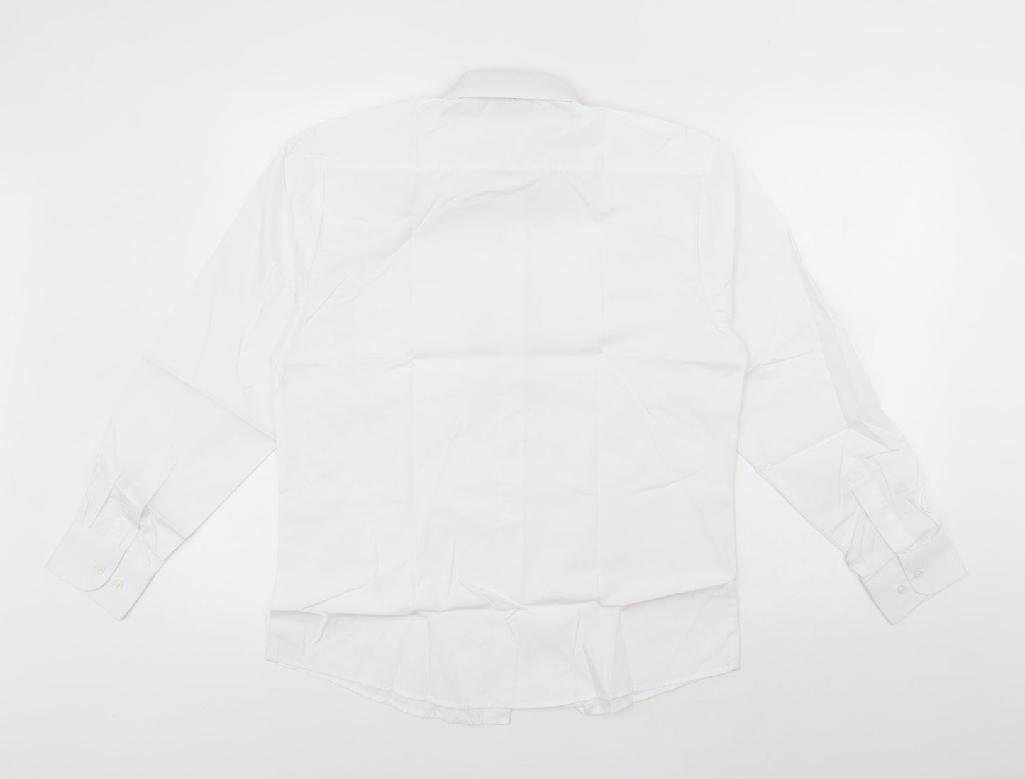 Sheldon Boys White   Basic Button-Up  Collared