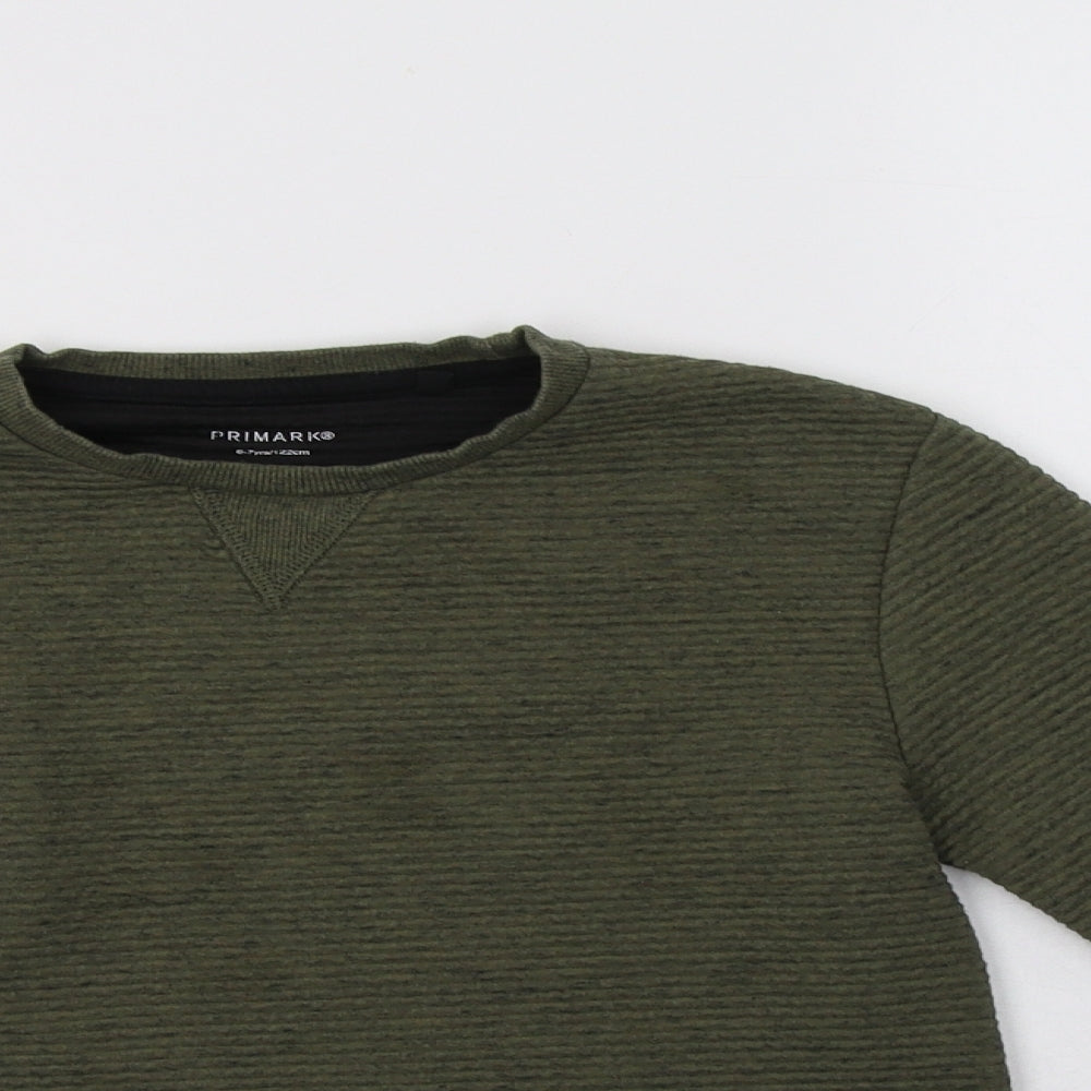 Primark Boys Green   Pullover Sweatshirt Size 6-7 Years
