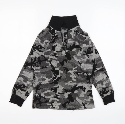 Very Boys Multicoloured Camouflage Viscose Pullover Sweatshirt Size 7 Years