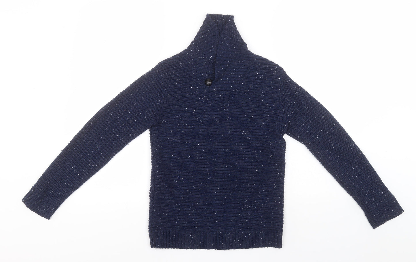 Matalan Girls Blue Roll Neck  Polyester Pullover Jumper Size 10 Years