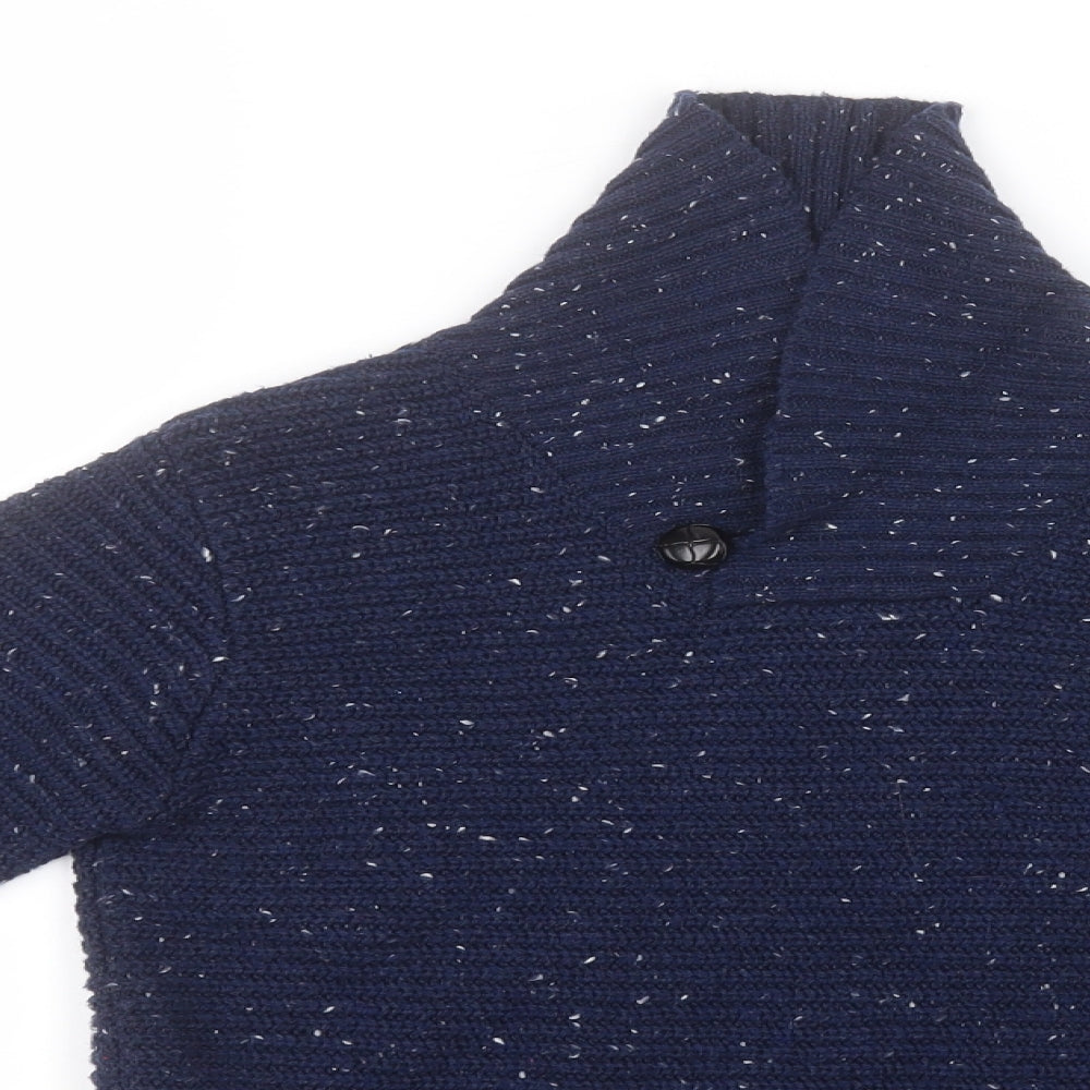 Matalan Girls Blue Roll Neck  Polyester Pullover Jumper Size 10 Years