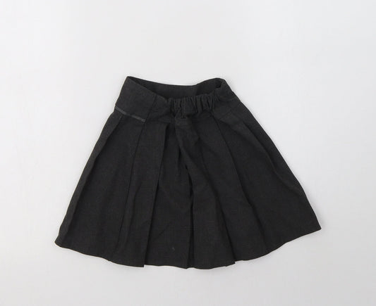 TU Girls Grey  Polyester Pettiskirt Skirt Size 4 Years  Regular Button - School Wear