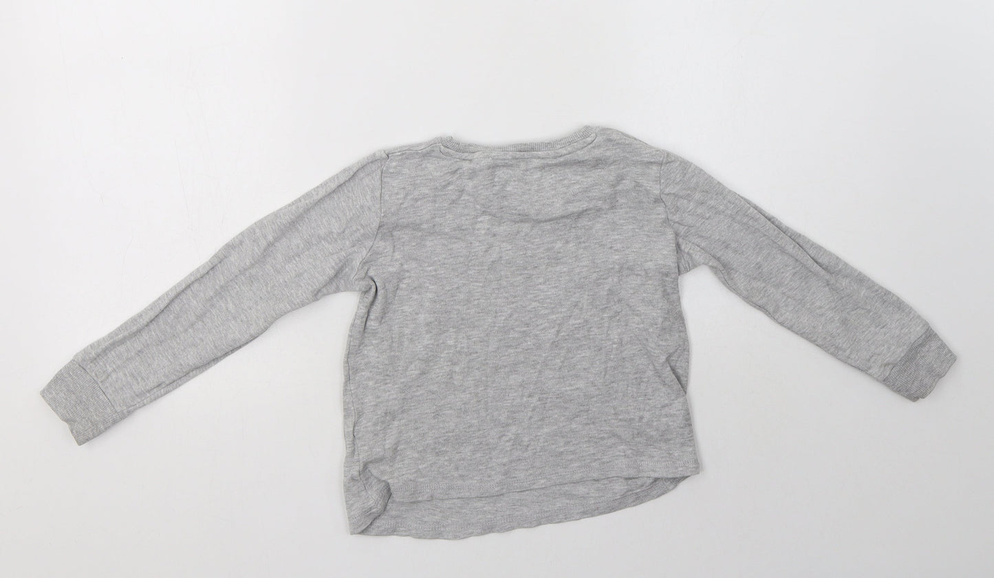 NEXT Girls Grey  Cotton Pullover Sweatshirt Size 5 Years   - Eid Mubarak
