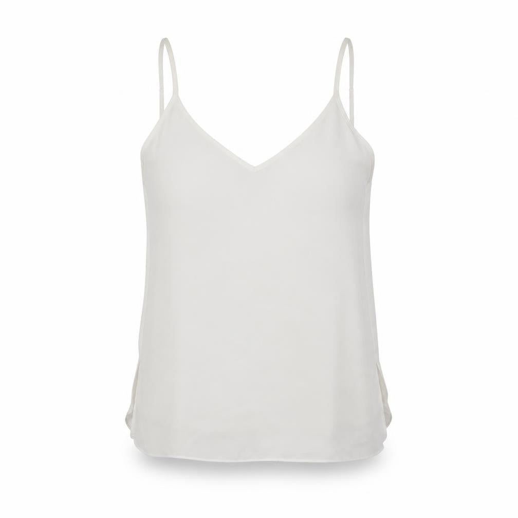 River Island Womens White  Polyester Basic Tank Size 8 V-Neck