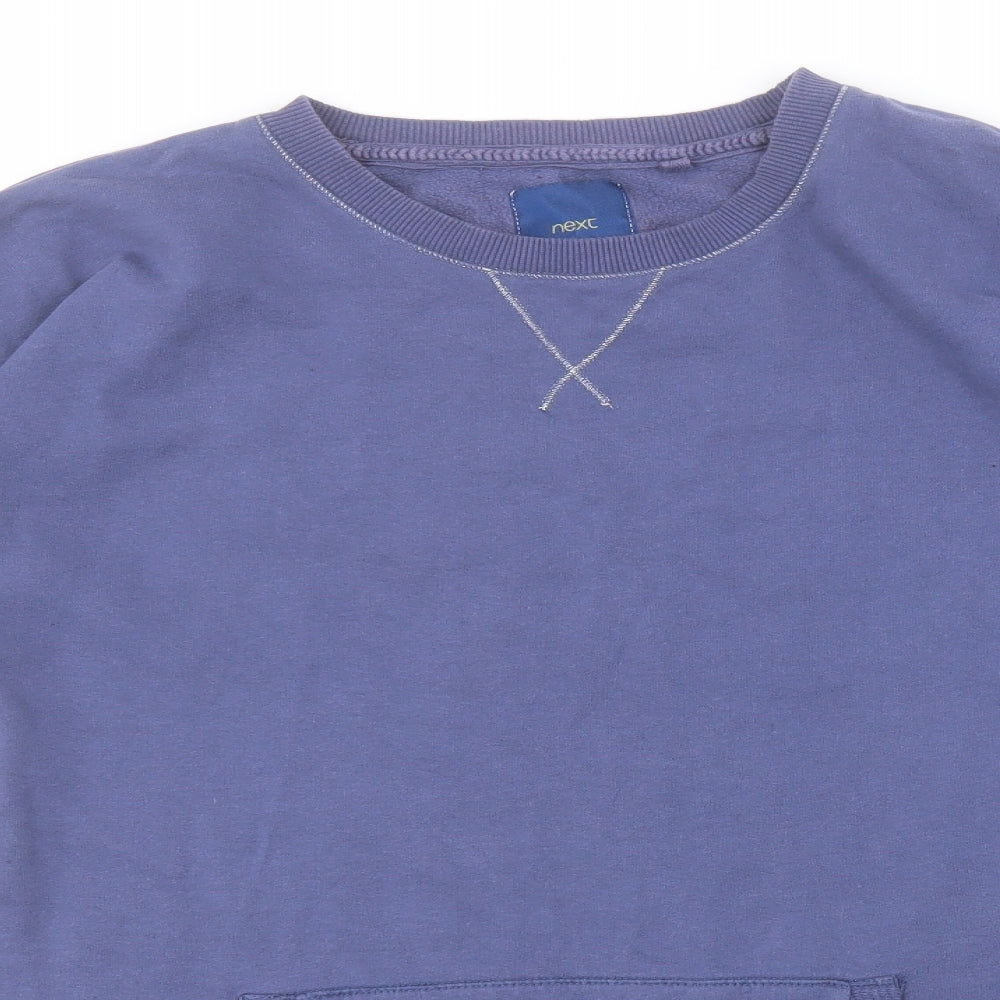 NEXT Womens Blue Round Neck  Cotton Pullover Jumper Size 6