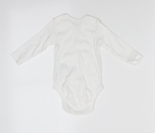 Lupilu Girls White  Cotton Romper One-Piece Size 3-6 Months  Snap