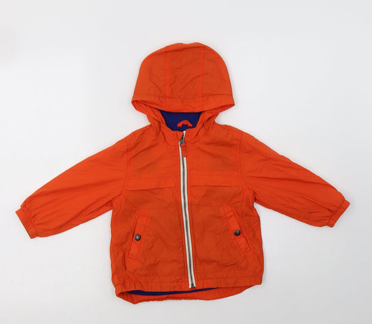 Gap Boys Orange   Rain Coat Jacket Size 2 Years  Zip