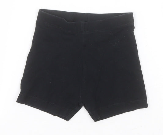George Boys Black  Cotton Compression Shorts Size 4-5 Years  Regular