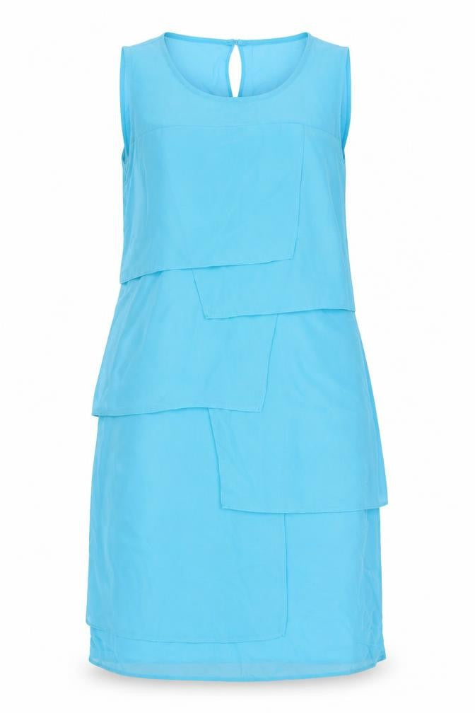 Debenhams Womens Blue  Polyester Pencil Dress  Size 10  Roll Neck