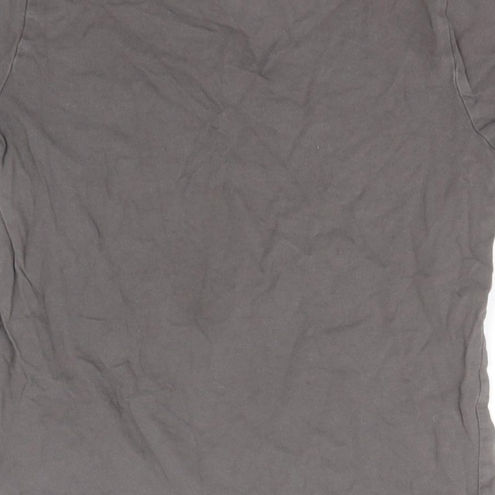 George Boys Grey  Cotton Basic T-Shirt Size 7-8 Years Round Neck  - Let's Explore