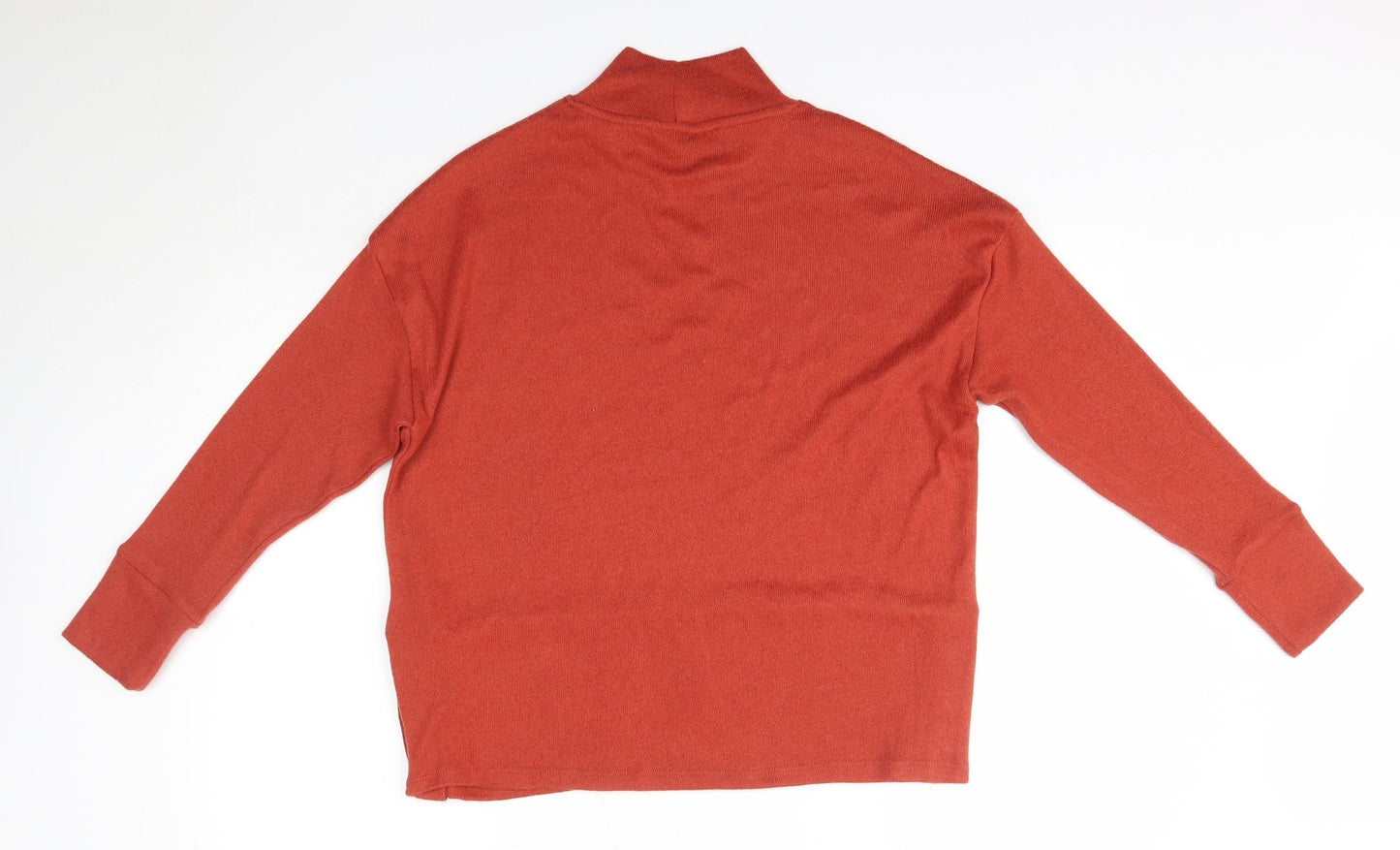 Pep & Co Womens Orange High Neck  Polyester Pullover Jumper Size 8