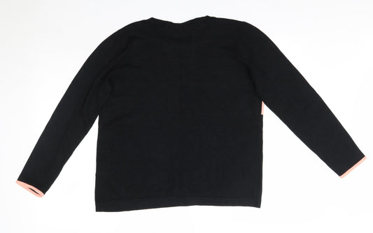 Wallis Womens Multicoloured Round Neck  Viscose Pullover Jumper Size 16