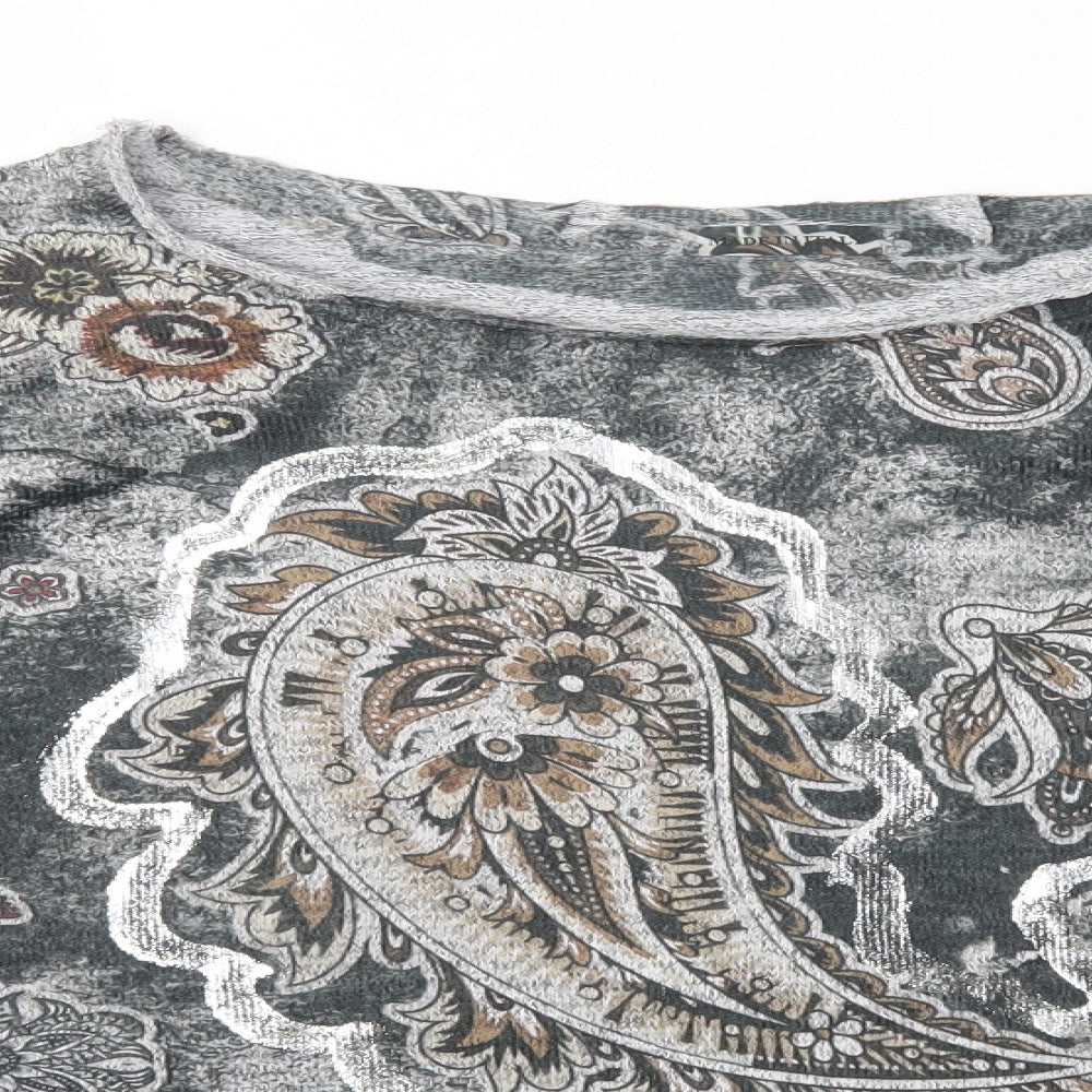 Preworn Womens Multicoloured Round Neck Paisley Viscose Pullover Jumper Size L