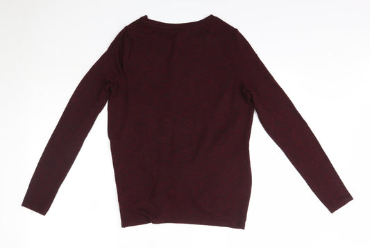 New Look Womens Purple Round Neck  Polyester Pullover Jumper Size 12