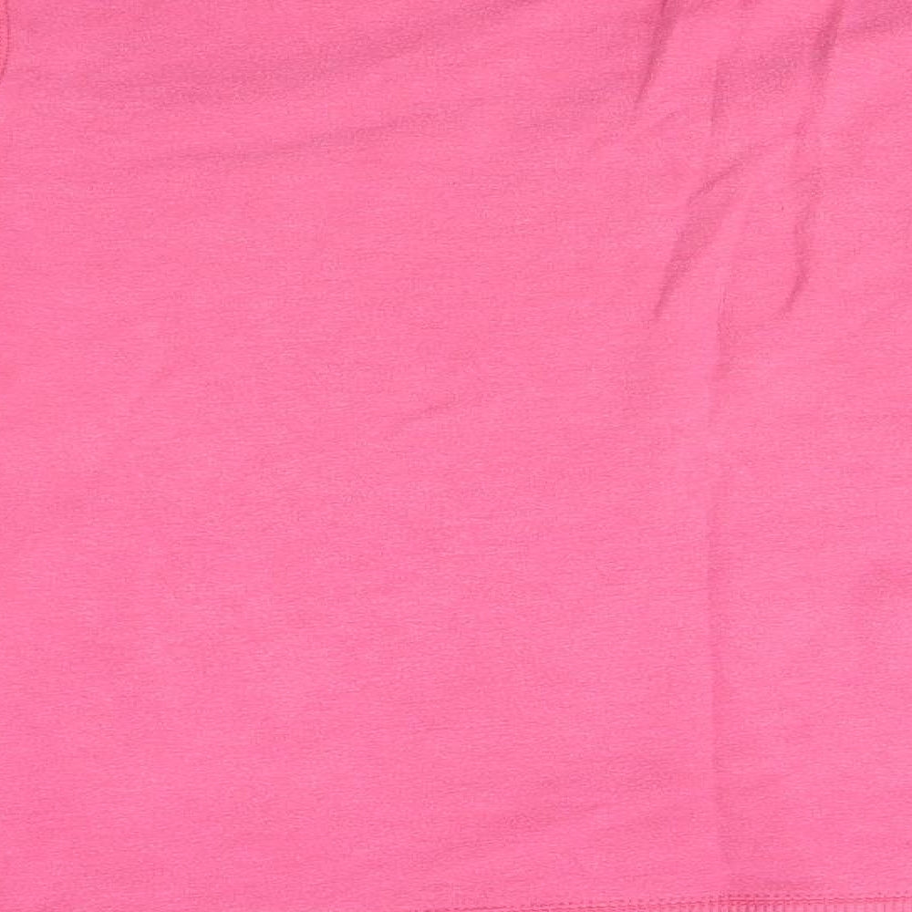 Sussan Womens Pink Round Neck  100% Cotton Pullover Jumper Size M