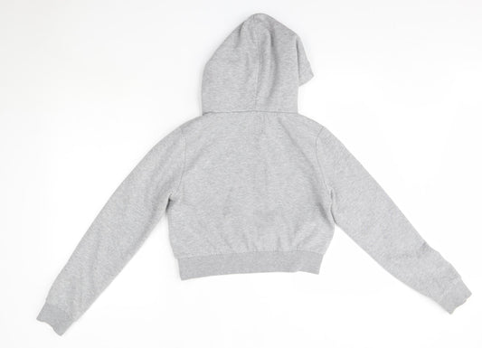 Hype Womens Grey  Cotton Pullover Hoodie Size 6