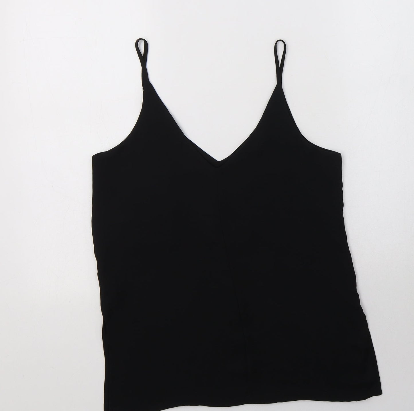 H&M Womens Black  Polyester Camisole Blouse Size 8 V-Neck