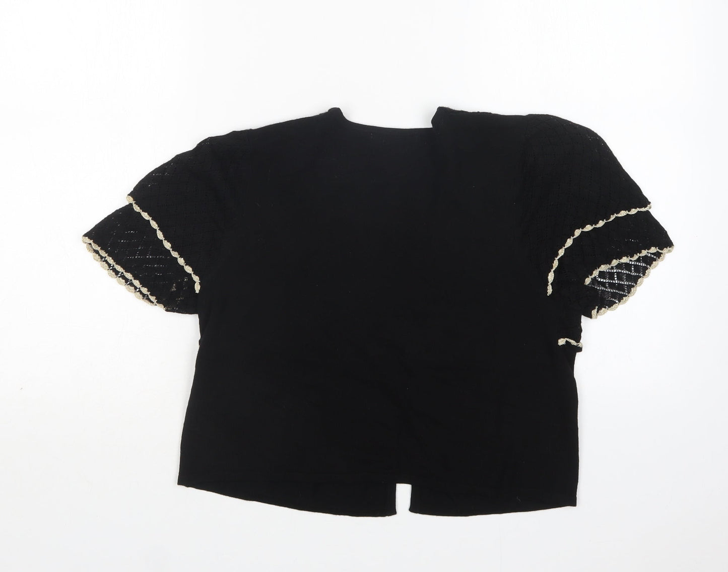 South Womens Black V-Neck  Viscose Cardigan Jumper Size 14