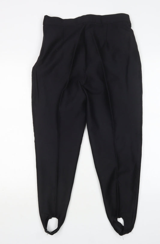 Preworn Womens Black  Cotton Trousers  Size 16 L26 in Regular