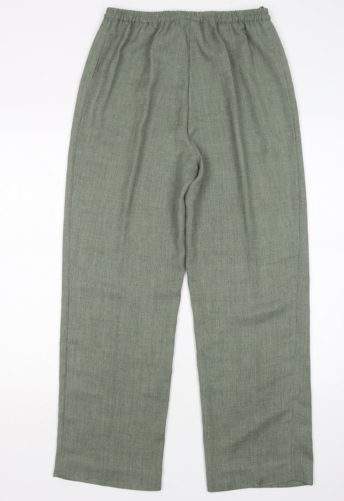 Preworn Womens Green  Polyester Trousers  Size 12 L29 in Regular