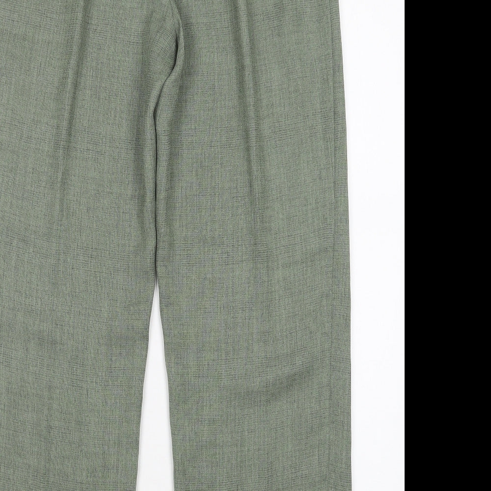 Preworn Womens Green  Polyester Trousers  Size 12 L29 in Regular
