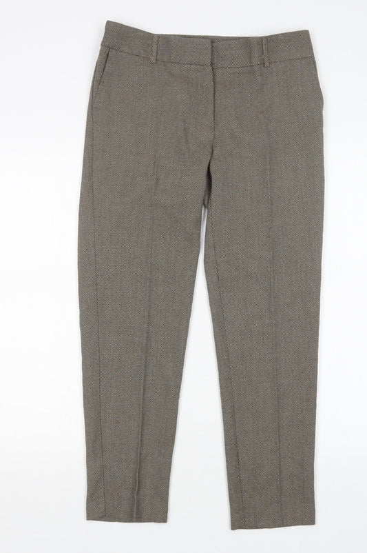 Papaya Womens Brown  Polyester Trousers  Size 10 L28 in Regular