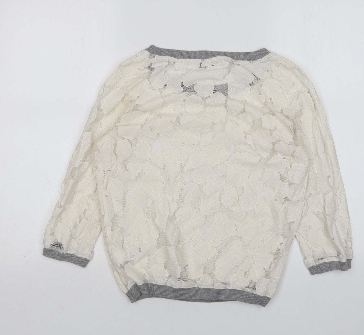 NEXT Womens Multicoloured Round Neck Floral Cotton Pullover Jumper Size 8