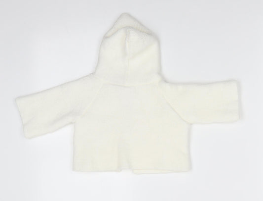 Nursery Time Girls Ivory  Acrylic Cardigan Jumper Size 0-3 Months  Button