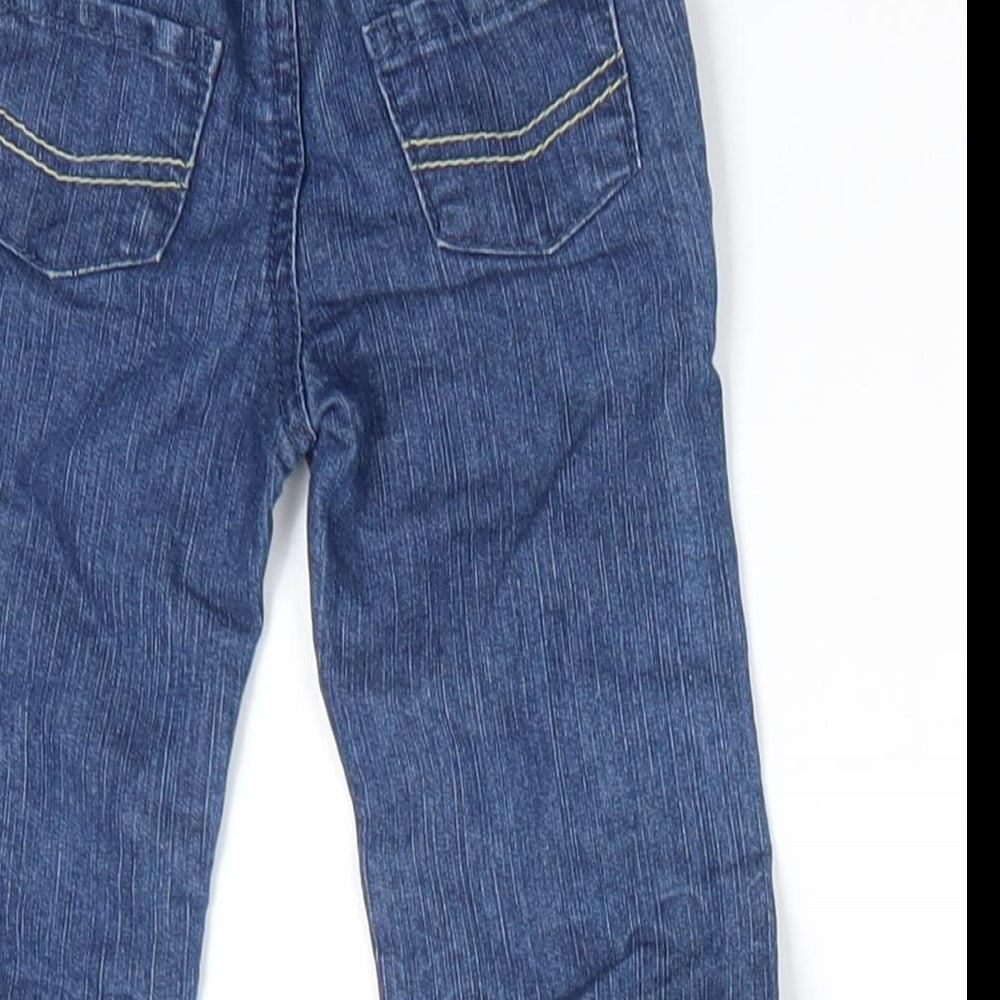 Early Days Boys Blue  Cotton  Jeans Size 3-6 Months  Button - Back Elastication