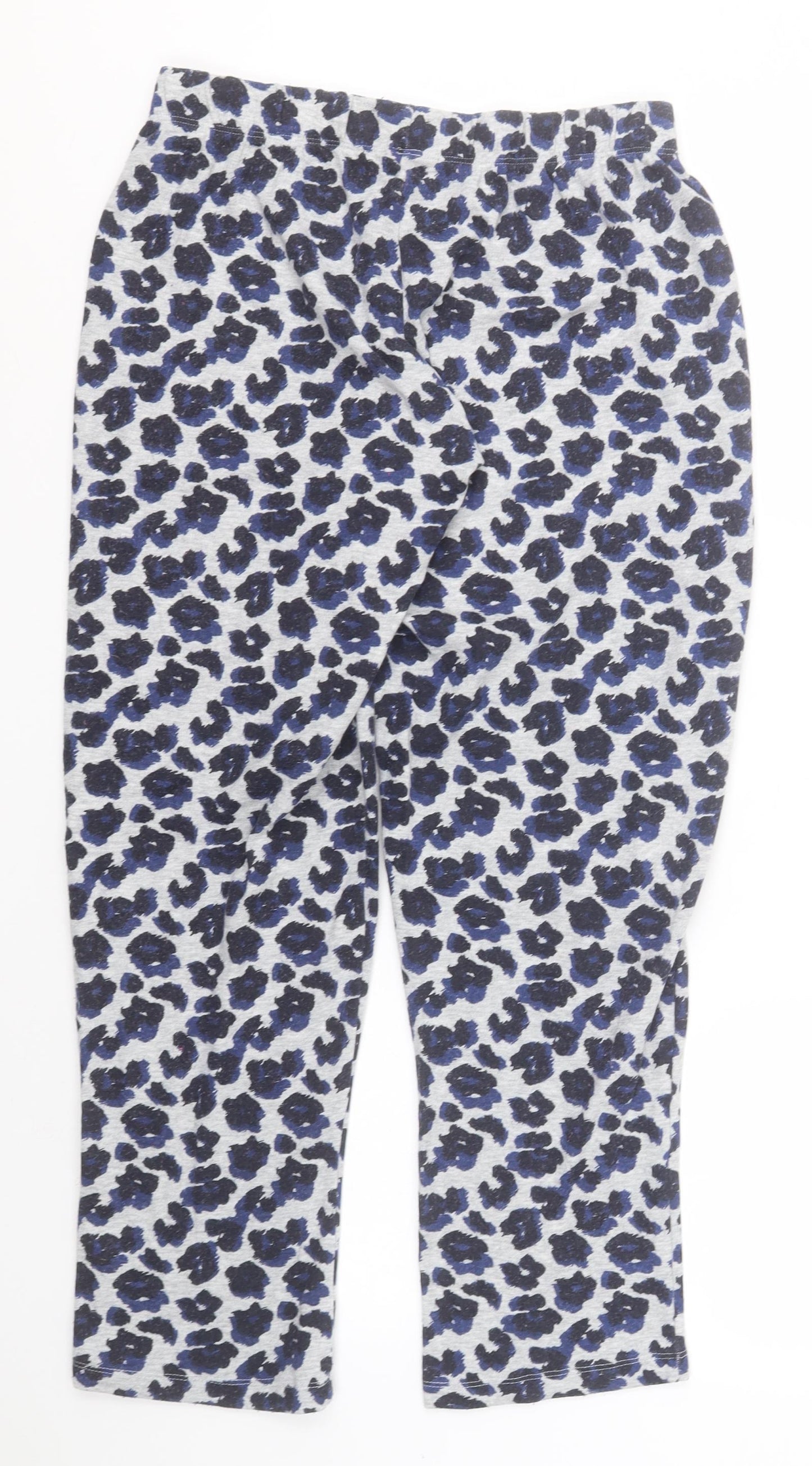 Preworn Womens Grey Animal Print Cotton Sweatpants Trousers Size 8 L28 in Regular