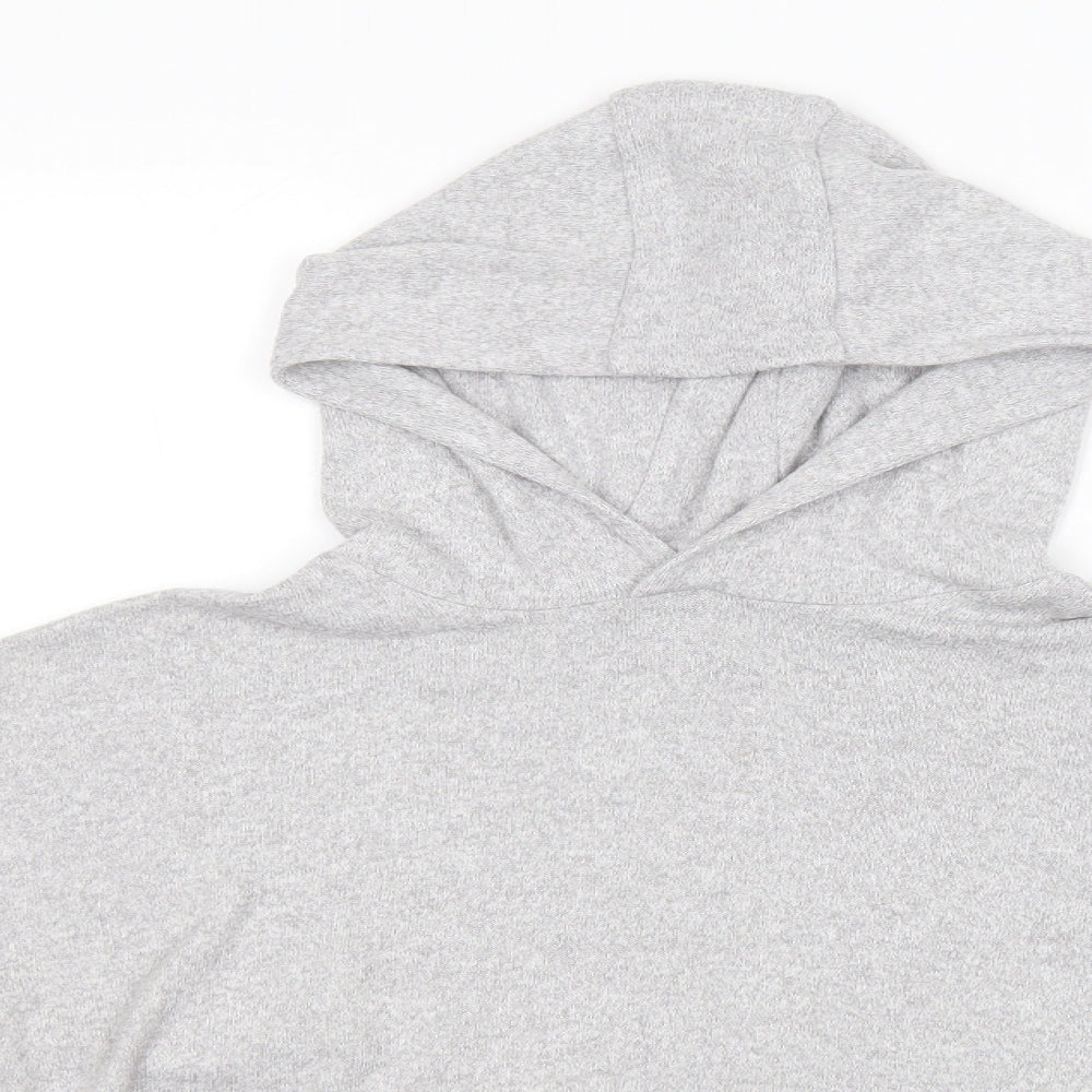 Marks and Spencer Girls Grey  Viscose Pullover Hoodie Size 11-12 Years