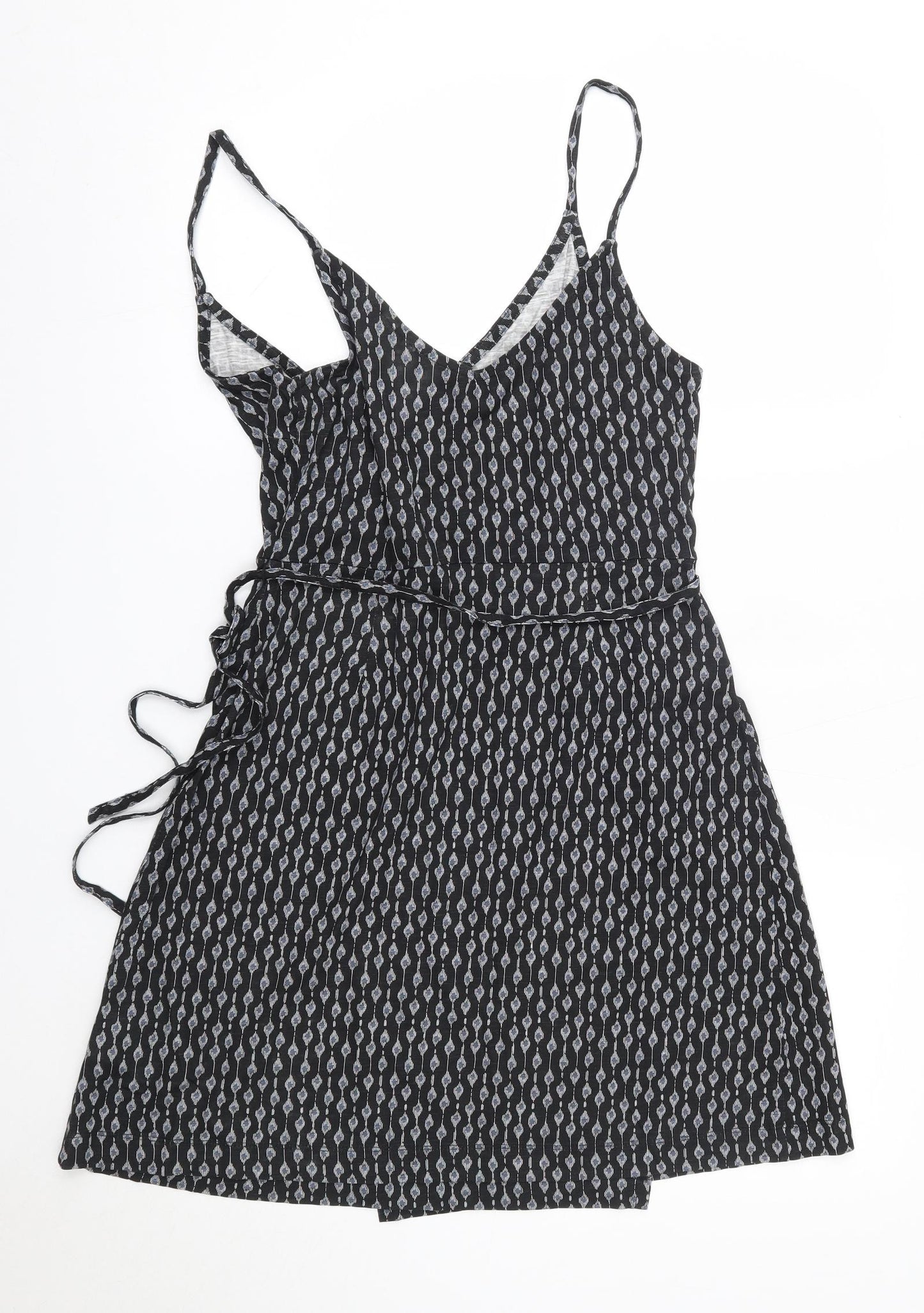 H&M Womens Black  Cotton A-Line  Size S  V-Neck