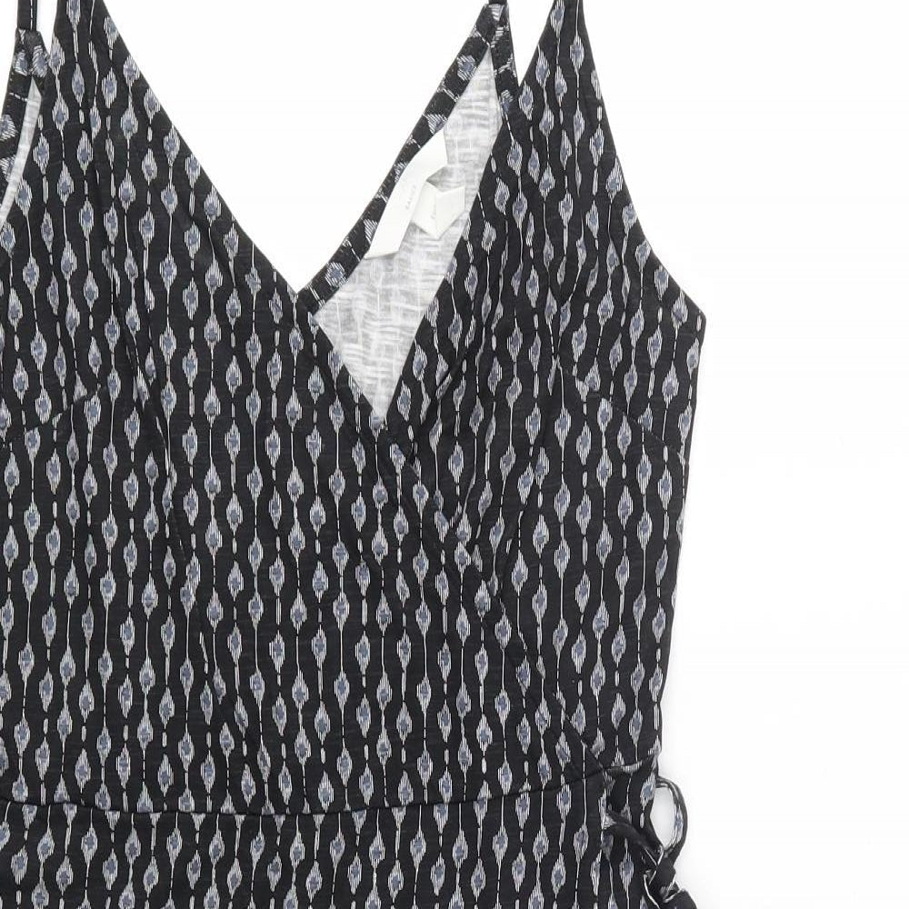 H&M Womens Black  Cotton A-Line  Size S  V-Neck