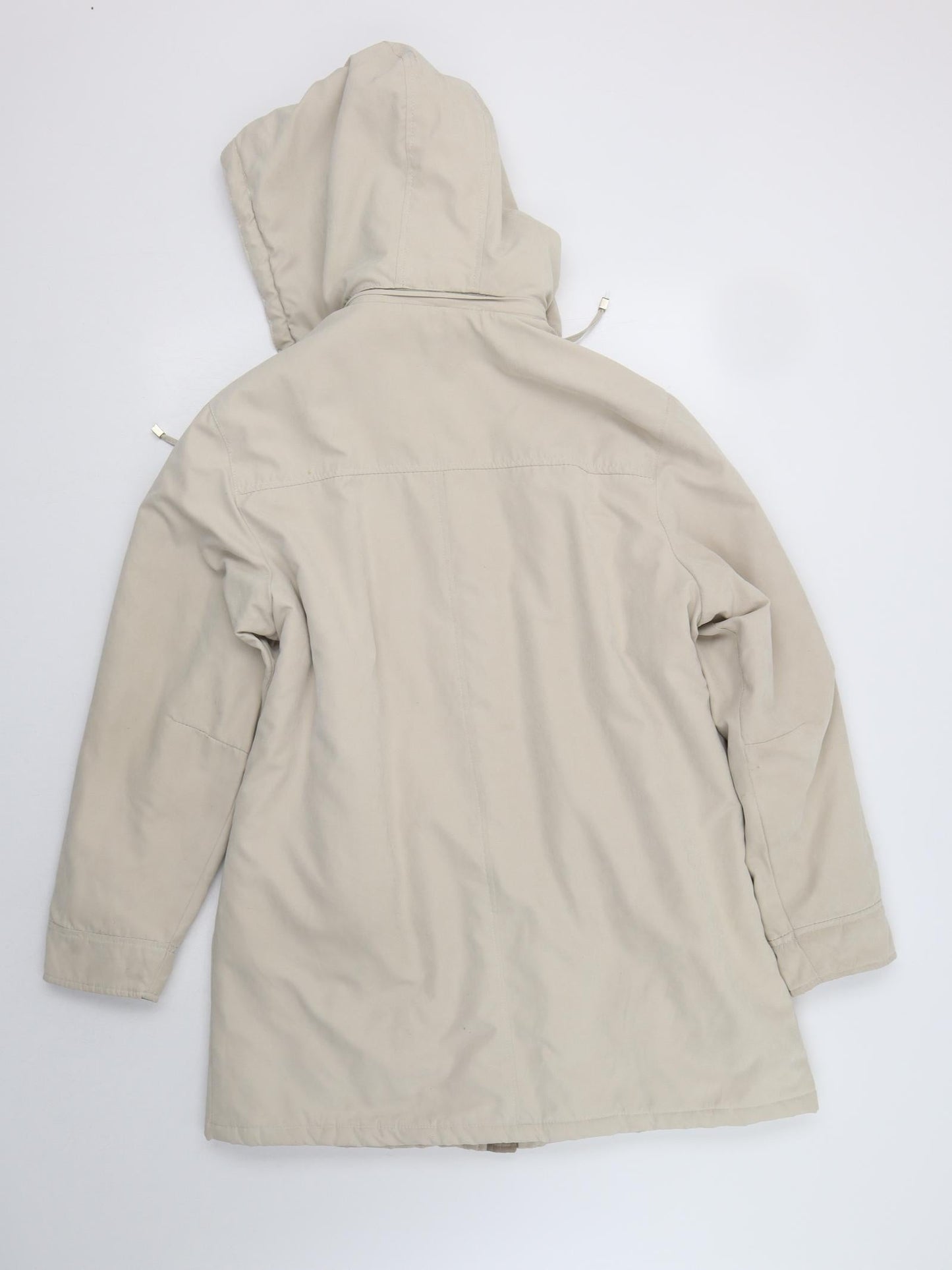 Katherine Hammond Womens Beige   Overcoat Coat Size 14  Zip