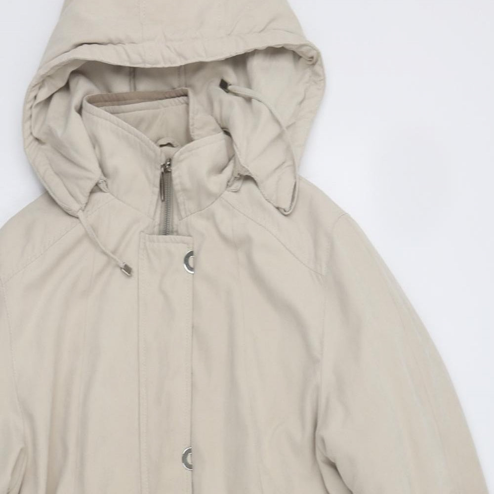 Katherine Hammond Womens Beige   Overcoat Coat Size 14  Zip