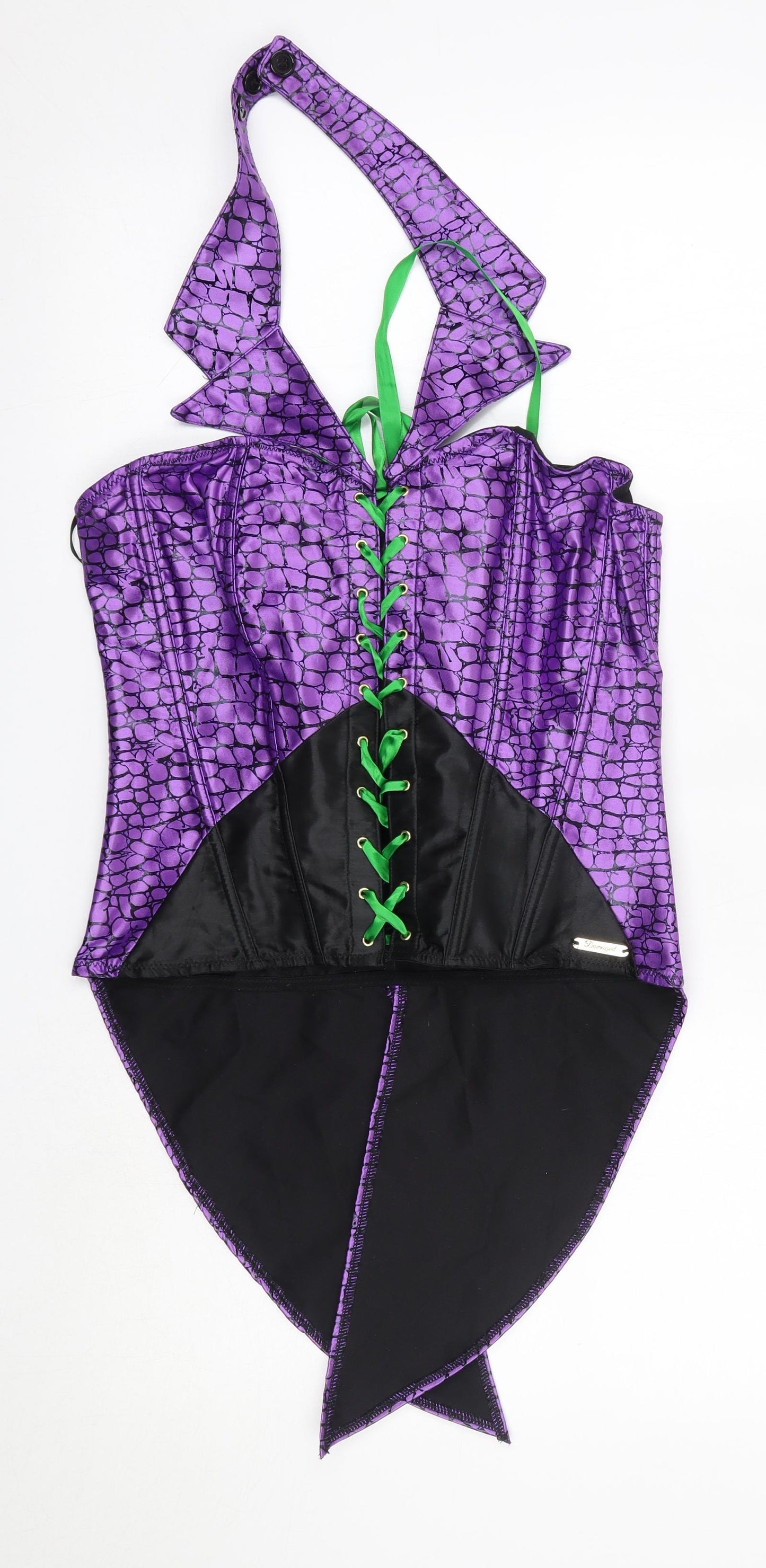 Suicide Squad Womens Purple  Polyester Basic Blouse Size XL Halter